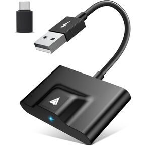 محول ANDROID AUTO WIROBROROD للسيارات السلكية السلكية Android Auto Cars Auto Connection Android Auto 5GHZ WiFi Wireless Adapter مع محول Type-C سهلة الإعداد والتشغيل