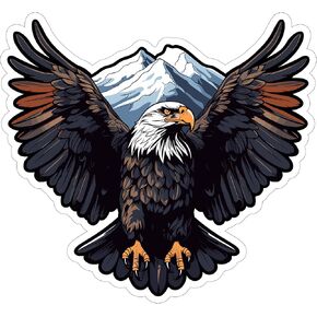 Eagle Sticker 4 Inch - Waterproof Animal Vinyl Decal for Laptop Water Bottle Car Tumbler - Durable Aesthetic Long-Lasting Stickers for Adults ID44990