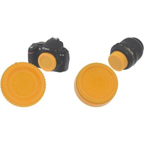 غطاء جسم مصمم مصمم أصفر Fotodiox متوافق مع كاميرات Nikon F-Mount Cameras & Designer (الأصفر) المتوافقة مع عدسات Nikon F-Mount (غير AI ، AI ، AIS ، AF ، AFD ، AFS ، G ، DX ، FX)