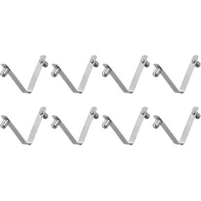 HARFINGTON 8pcs Double Button Kayak Paddle Snap Spring Clip 8x10x60mm 65Mn Spring Steel V-Shaped Solid Lift Telescopic Locking Tube Pole Clips for Tent Umbrella Camping
