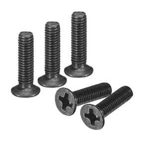 uxcell 200 pcs M3-0.5x8 Machine Screws Phillips Pan Cross Head Screws Fasteners Bolts Carbon Steel Black for Wall Socket,House Repairs
