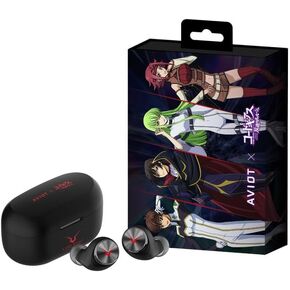 AVIOT "Code Geass: Lelouch of The Rebellion Wireless Earbuds TE-D01v-CGL, Officially Licensed (Exclusive Edition) Special Package, Design, Japanese Special Voice, Noise Canceling Earbuds