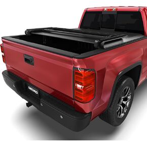 OEDRO FRP Hard Tri-fold Tonneau Cover Fits for Chevy Silverado 2500 3500 & GMC Sierra 2500 3500HD 2020 2021 2022 2023 2024 2025 6.9ft Bed, Weather-Resistant