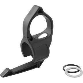 TAODAN Nylon Flashlight Carrying Ring with Aluminum Ring Rubber Ring Accessory Outdoor Hiking Flashlight with Hook and Loop Flashlight Finger Release Ring Black