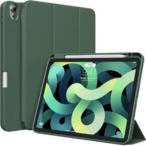 Case for iPad Air 11 Inch 7th Generation M3 2025/ 6th Generation M2 2024, for iPad Air 5th/4th Generation 10.9 Inch 2022/2020 with Pencil Holder, Slim Case Support Auto Sleep/Wake, Pink
