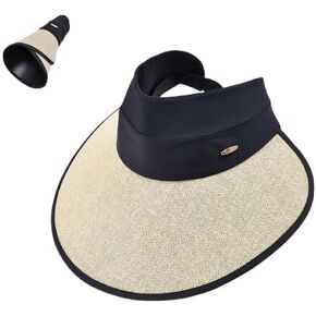 قبعات Sun Visor Women قابلة للطي واسعة الحافة تنس غطاء UV الحماية الفارغة أعلى الشاطئ قبعة الشاطئ