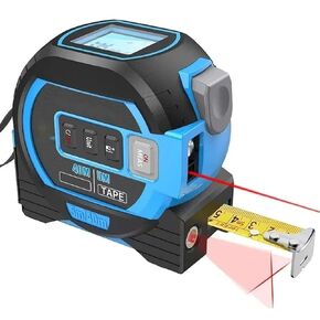 The Almighty Ruler 3-in-1 Measuring Tape, Almighty Ruler, Almighty Tools Tape Measure, The Almighty Ruler, 3 in 1 Laser Rangefinder Tape Measure Almighty Tools(Blue) (Yellow)