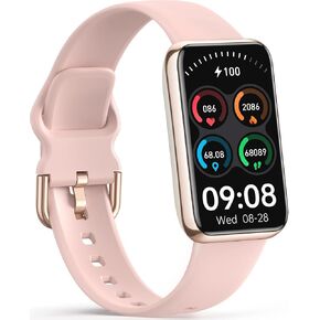 Health Fitness Tracker 2024 with 24/7 Heart Rate, Blood Oxygen, Blood Pressure, Sleep Tracker, IP68 Waterproof Activity Trackers with Step Tracker, Pedometer (S & L Bands Included)