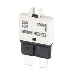 DMiotech 3 Pack 28V DC 25A White ATC/ATO Manual Mini Resettable Fuse for Automotive Circuit Breaker Reset Fuses Low Profile Blade Fuses for Car Truck SUV Marine Boat Motorcycle