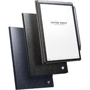 AINOTE Air 2 Note Taking Tablet, 8.2-inch Writing Tablet,Black Protective Folio Case for iFLYTEK AINOTE Air2, Blue Durable Cover with a Pen Clip for E-Ink Writing Tablet