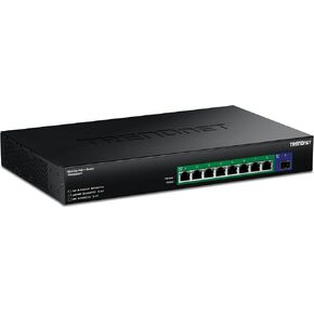 TRENDnet 6-Port 2.5G GaN Power PoE++ Switch with 10G SFP+ Ports (240W), TPE-BG5062, 4 x 2.5G PoE++ Ports, 2 x 10G SFP+ Ports, 240W, 60Gbps, NDAA TAA Compliant for Government use, Lifetime Protection