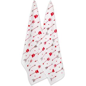 DII Valentine's Day Collection Kitchen, Dishtowel Set, 18x28, Hearts Collage, 2 Piece