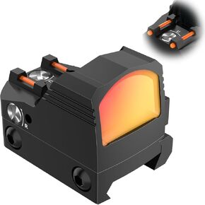 RMR Red Dot Sight, Tactical 20mm Red Dot Sight 2MOA Pistol Scope Adjustable Brightness for Glock Mount,Rail Mount Shunting Red Dot Adjustable-Brightness Scope for Pistol Handgun