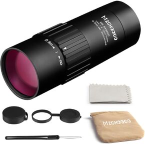 Monocular Telescope, 8x32 High Power Zoom Lens, Waterproof Portable Scope with Carrying Bag, Black