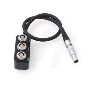 Alexa Camera 2 Pin to 3 x 0B 2-pin Female Power Splitter Cable Box, 1 to 3 Triple Compatible for LEMO