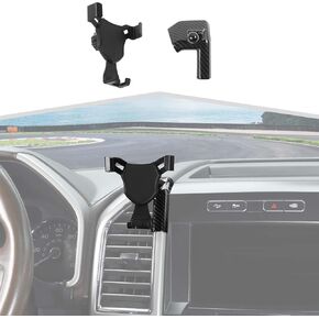 Phone Holder Phone Cradles Cell Phone Mount Car Stand Phone Interior Accessories Compatible with Ford F150 2015-2020,Carbon Fiber Texture