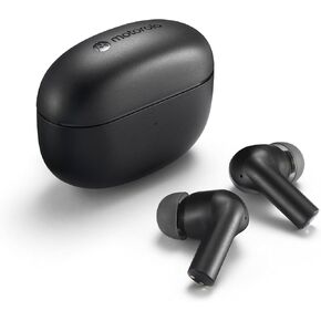 Motorola Sound Moto Buds 500 ANC True Wireless Earbuds, IPX4 Water Resistant Touch Control Ear Buds with Dual Noise Cancelling Microphone, Charging Case, Black