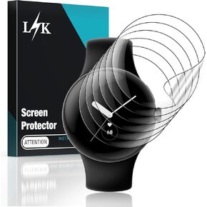 LK 6 Pack TPU Screen Protector for Google Pixel Watch 3 41mm/Pixel Watch 2, Self-Healing, Anti Scratch HD Clear Film