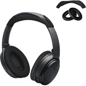 Kwmobile Silicone Beads and Palcs Cover Cover Tet متوافقة مع Bose QC45 / QC35 / QC25 / AE2 / QC1 - أسود - أسود