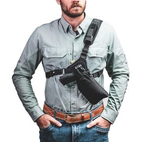 Diamond D Outdoors - Denali Light Chest Holster للمسدسات شبه الآلية مع الضوء/الليزر التكتيكي - حتى 6 "