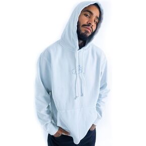 FUBU Ice Blue Garment Washed Script Hoodie, Small