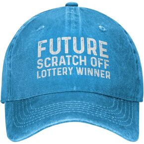 Future Scratchs Off Lottery Winner Hat Men Dad Hat Funny Caps