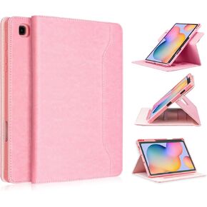 Case Compatible with Samsung Tab S6 Lite 10.4 Inch 2024 SM-P620/P625 & 2022 (SM-P613/P619) Tablet PU Leather Business Cover 360 Rotating Cases Auto Wake/Sleep,Black