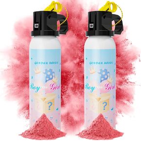 Giant Gender Reveal Fire Extinguisher-2 Packs | Smork Powder Blaster for Gender Reveal Party Ideas | Pink Fire Extinguisher Gender Reveal Suitable Girl Baby | Blasts 20+ Feet
