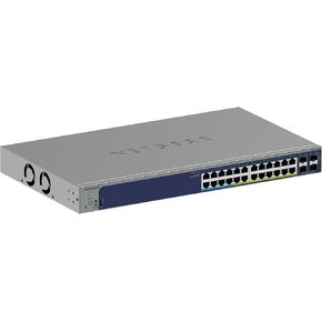 NETGEAR 28-Port Ultra60 PoE Gigabit Ethernet Smart Switch (GS728TXUP)- Managed, with 16 x PoE+ and 8 x PoE++ @ 420W, 4 x 10G SFP+, Optional Insight Cloud Management, Desktop or Rack Mount