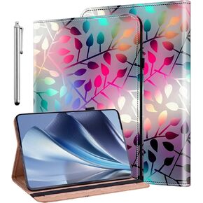 Case for iPad (A16) 11th Generation 11 Inch 2025, iPad 10th Generation 10.9 inch 2022 Case, Auto Wake/Sleep Pencil Holder Flip Wallet Leather Shockproof Cover, Plum Blossom