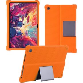Case for Lenovo Tab Plus 11.5 Inch Android 14 Tablet 2024- Soft Silicone Shock Proof Lightweight Stand Rubber Shell Protective Cover,Kids Friendly Soft Silicone Adjustable Stand Cover,Black