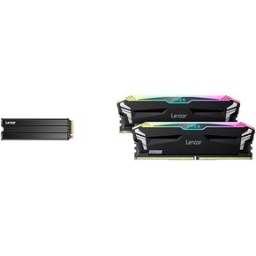 Lexar NM790 SSD with Heatsink 2TB PCIe Gen4 NVMe M.2 2280 Internal Solid State Drive & ARES RGB 32GB (2x16GB) DDR5 RAM 6000MT/s CL30 Desktop Memory