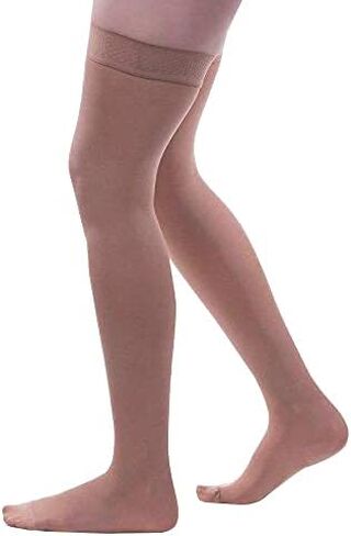 Allegro Womens 20-30 mmHg Compression Stockings, 263 Soft Opaque Microfiber, Thigh High Supports, Open Toe in Kuwait