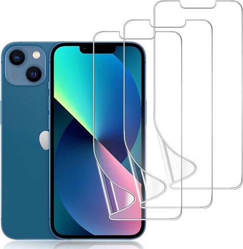 3 Pack iPhone 13/13 Pro TPU Screen Protector, Self-Healing HD Clear Soft Flexible Hydrogel Film Compatible for iPhone 13/13 Pro 6.1" - Scratch-Resistant, Easy to Install, Easy Installation in Kuwait
