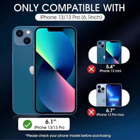 3 Pack iPhone 13/13 Pro TPU Screen Protector, Self-Healing HD Clear Soft Flexible Hydrogel Film Compatible for iPhone 13/13 Pro 6.1" - Scratch-Resistant, Easy to Install, Easy Installation in Kuwait