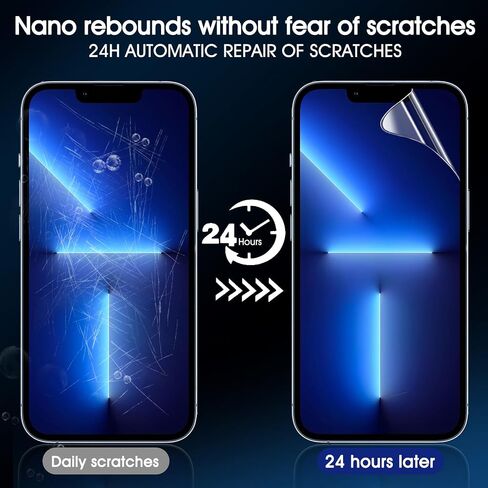 3 Pack iPhone 13/13 Pro TPU Screen Protector, Self-Healing HD Clear Soft Flexible Hydrogel Film Compatible for iPhone 13/13 Pro 6.1" - Scratch-Resistant, Easy to Install, Easy Installation in Kuwait