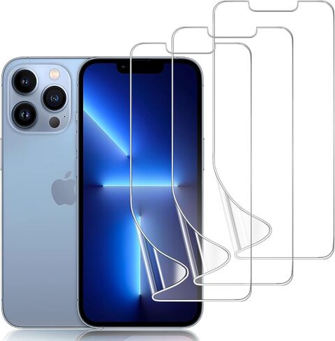 3 Pack iPhone 13/13 Pro TPU Screen Protector, Self-Healing HD Clear Soft Flexible Hydrogel Film Compatible for iPhone 13/13 Pro 6.1" - Scratch-Resistant, Easy to Install, Easy Installation in Kuwait