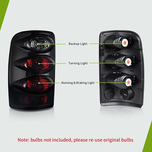 AUTOSAVER88 LED Tail Lights Compatible with 2001-2006 Chevy Suburban 02-06 Tahoe, Tail Lamps for GMC Yukon 2002-2006 (Smoke Lens Replacement Assembly DO NOT FIT BARN DOOR MODELS) in Saudi Arabia