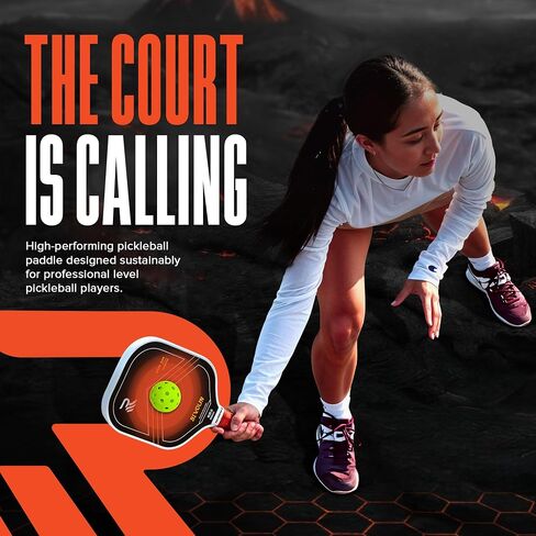 Revo Pro Reach Hybrid | Spin + Power + Control | مجداف المخلل الممتاز المصنوع في الولايات المتحدة | Lavaflx ™ Face 16mm Poly Honeycomb Core | USA Pickleball المعتمد مضرب المخلل | مجداف الحمم البركانية in Saudi Arabia