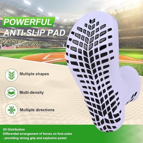 مكافحة الانزلاق قبضة كرة القدم الجوارب الرياضية الجوارب الرجال نساء وسادة طاقم القطن الجوارب اليوغا 6-8.5 2 white+2 whitebeige m 4 زوج in Kuwait