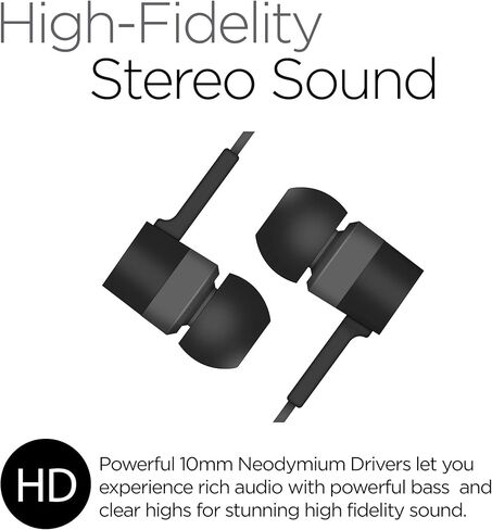 HyperGear in-Ear Wired Earphones with Mic Noise Isolating Fit Earbuds with 3.5mm Aux Jack for Computers, Laptops Tablets, Cell Phones & More [Blue] in Kuwait