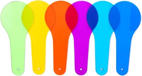 18 Pcs Color Paddles - Engaging Color Mixing Toy for Kids, Introduce The Color Wheel to Preschoolers in Kuwait