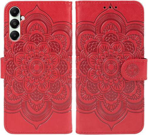 Case for Galaxy A55, Samsung A55 SM-A556U Wallet Case with Tempered Glass Screen Protector, Mandala Leather Flip Credit Card Holder Stand Phone Cover Cases for Samsung Galaxy A55 5G Purple in Kuwait