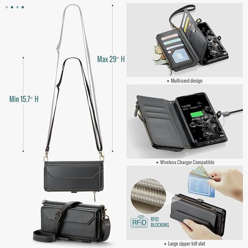 Asuwish Phone Case for Samsung Galaxy S20 Ultra 5G Zipper Wallet Cover with Tempered Glass Screen Protector and Flip RFID Blocking Card Holder Cell S20ultra 20S S 20 A20 S2O 20ultra G5 Women Rose Gold in Saudi Arabia
