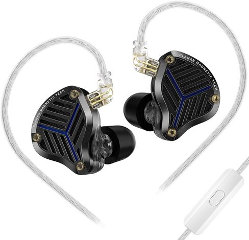 KZ PRX Planar Driver HiFi Eabruds, KZ Hi-Res Earphones for Audiophiles. 0.75mm Pins in-Ear Headphone iems for Live/Game/Sport (with Microphone, Black) in Kuwait