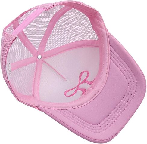 قبعة سائق الشاحنة المطرزة على شكل فيونكة للسيدات، قبعة بيسبول شبكية عصرية قابلة للتعديل، قبعة صيفية بحبل للفتيات in Kuwait