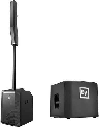 Electro-Voice Evolve 50 Portable 1000W Bluetooth-Enabled Subwoofer and Column Speaker Kit Bundle with EVOLVE50-SUBCVR Cover for Evolve 50 Subwoofer, Black in Saudi Arabia