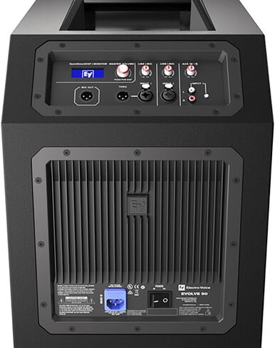 Electro-Voice Evolve 50 Portable 1000W Bluetooth-Enabled Subwoofer and Column Speaker Kit Bundle with EVOLVE50-SUBCVR Cover for Evolve 50 Subwoofer, Black in Saudi Arabia