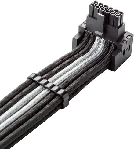Cablemod e-series pro modflex sleeved 12v-2x6 12vhpwr 90 ° STealthSense PCIe cable for EVGA g / g+ / p+ / t-pariant b (أبيض ، 16 دبوسًا إلى 8 دبل ، 60 سم) in Saudi Arabia