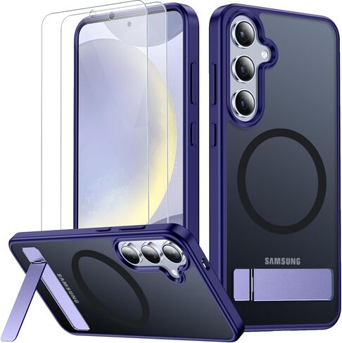 SPIDERCASE Magnetic for Samsung Galaxy S24 Plus Case,[3 Stand Ways][ Military Grade Drop Protection] with Invisible Stand Shockproof Cell Phone Holsters,Clear in Kuwait